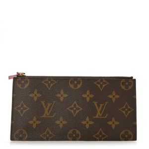 Louis Vuitton Monogram Felicie Chain Wallet -Brown Interior